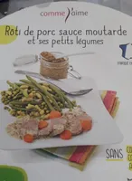 Rôti de porc sauce moutarde et ses petits légumes