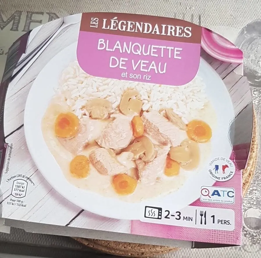 Blanquette de veau et son riz