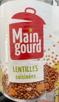 Lentilles cuisinées