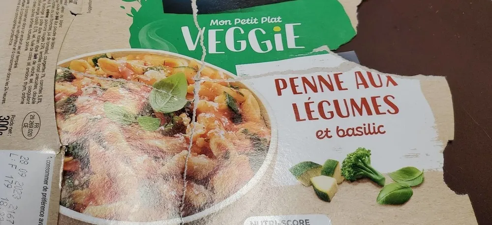 Penne aux légumes et basilic