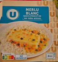 Merlu blanc sauce citron et riz