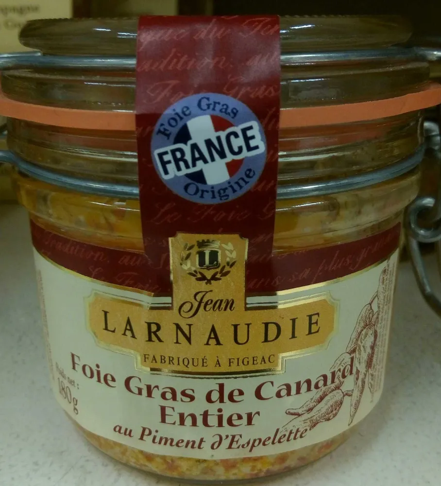 Foie gras de canard entier au piment d'Espelette