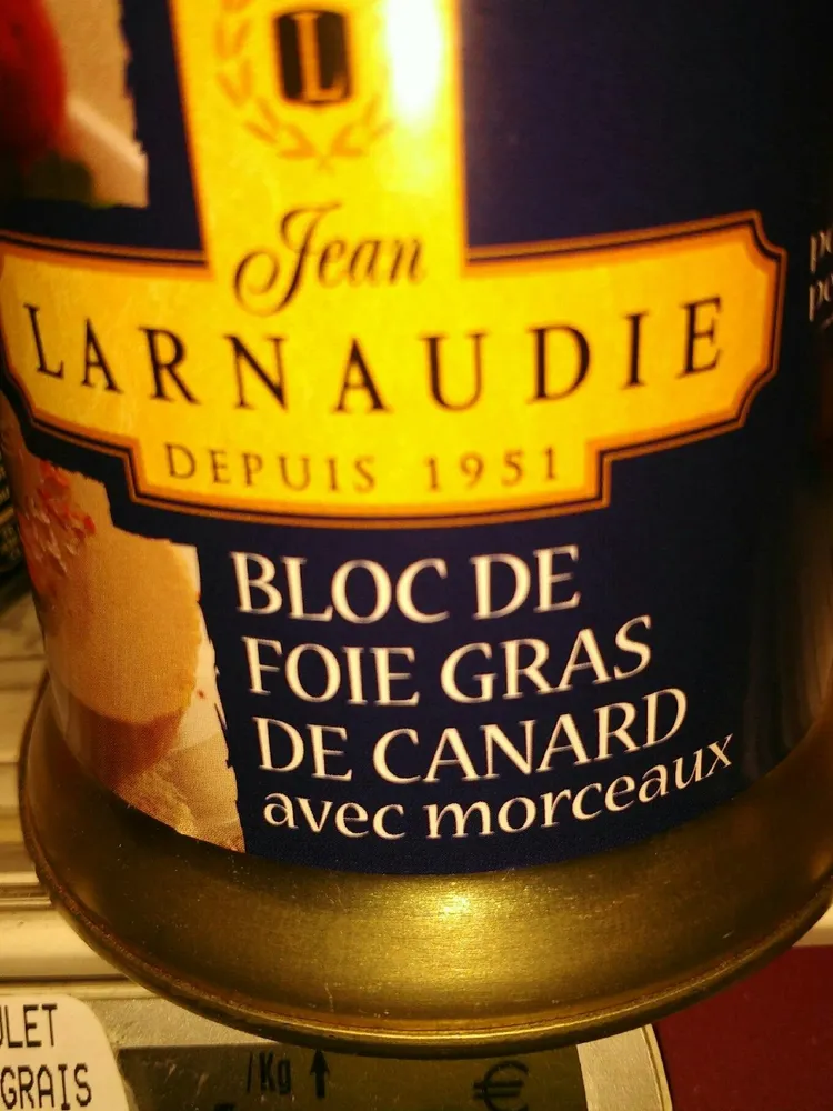 Bloc de foie gras de canard, avec morceaux