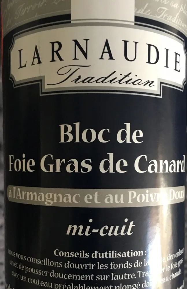 Bloc de foie gras de canard