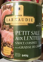 Petit Salé aux Lentilles sauce cuisinée à la graisse de canard