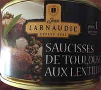 Saucisses de  Toulouse aux lentilles