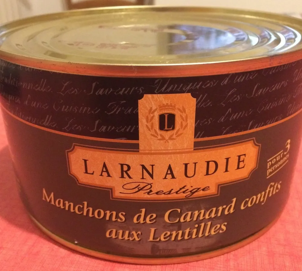 Manchons de canard confirs au lentilles