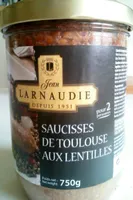 Saucisses de Toulouse aux lentilles