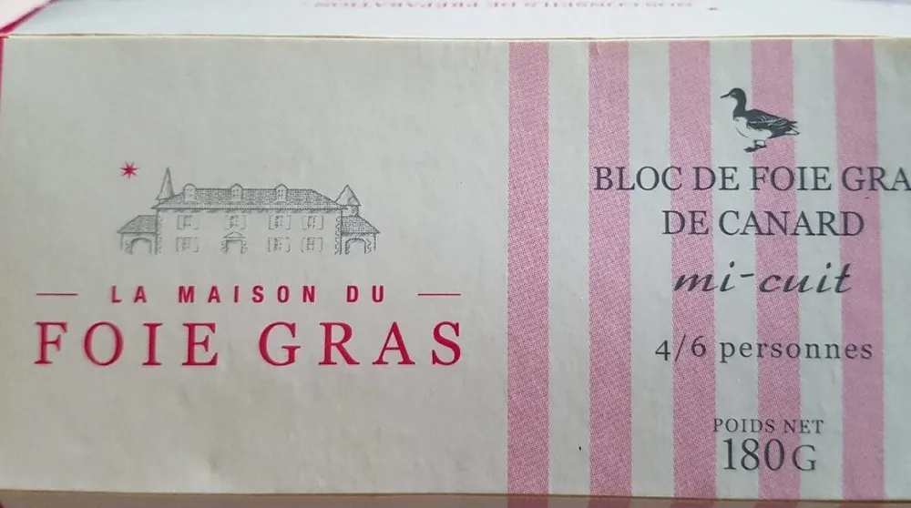 Bloc de foie gras de canard La Maison du Foie Gras