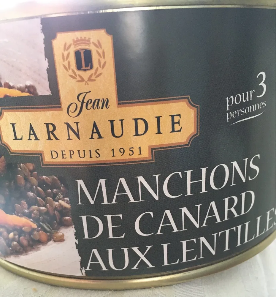 Manchons de canard aux lentilles
