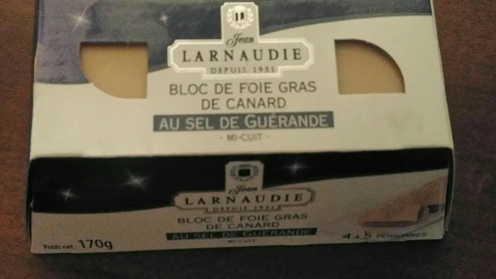 Bloc de foie gras de canard mi-cuit, au sel de Guérande