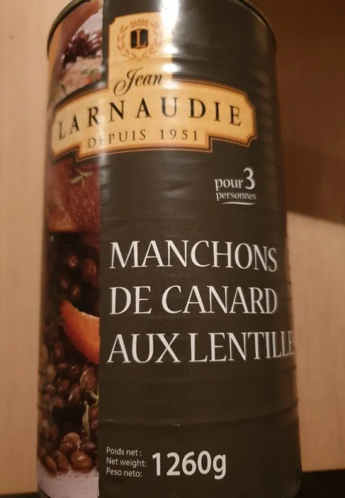 Manchons de canard aux lentilles