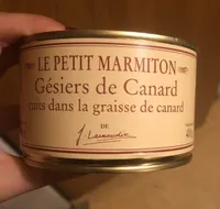 Gésiers de canard cuits dans la graisse de canard