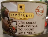 Veritables Saucisse de Toulouse au lentilles