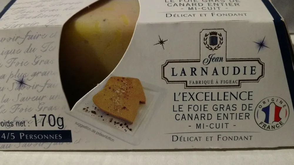 Foie gras de canard mi cuit