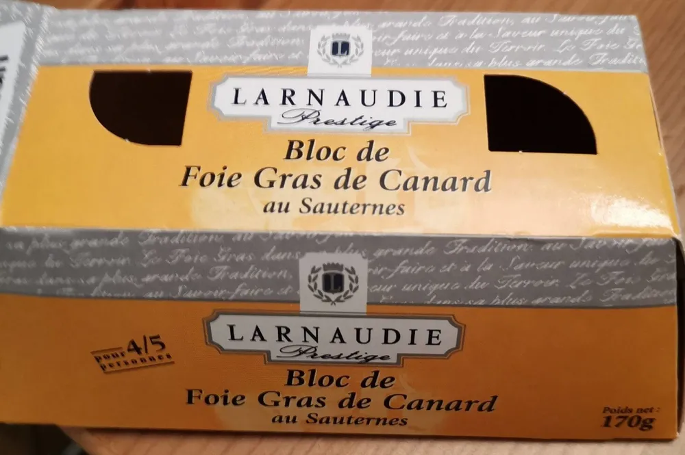 Bloc de foie gras de canard au Sauternes