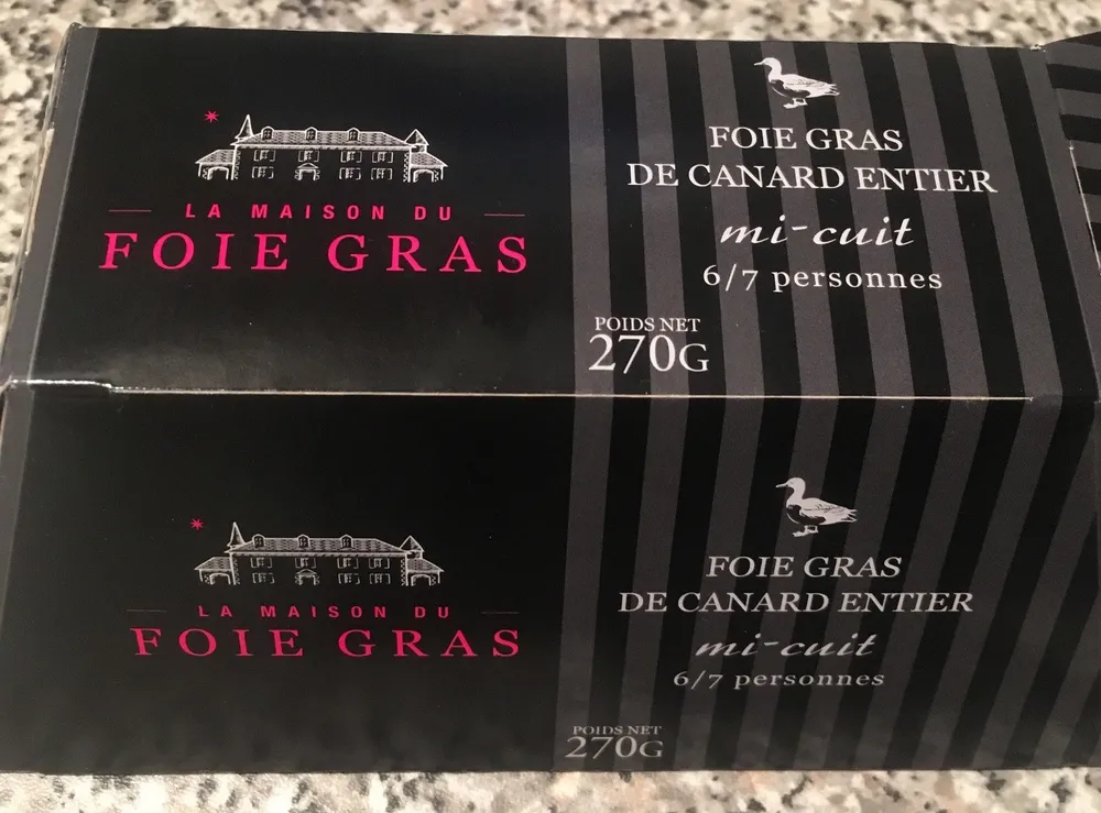 Foie gras de canard entier mi cuit