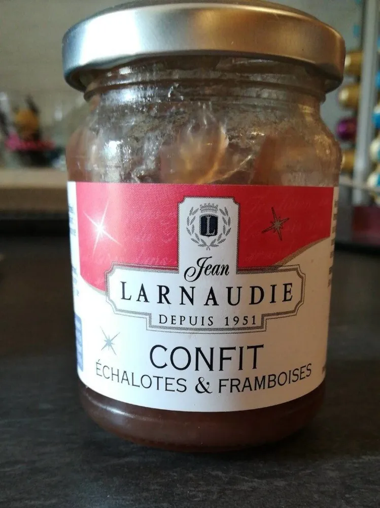 Confit échalotes et framboises