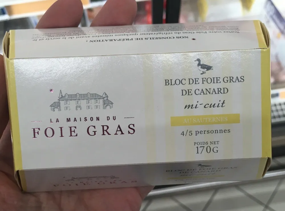 Bloc de foie gras de canard mi-cuit au Sauternes