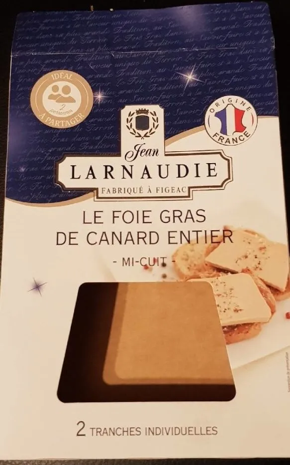 2 tranches de foie gras de canard entier