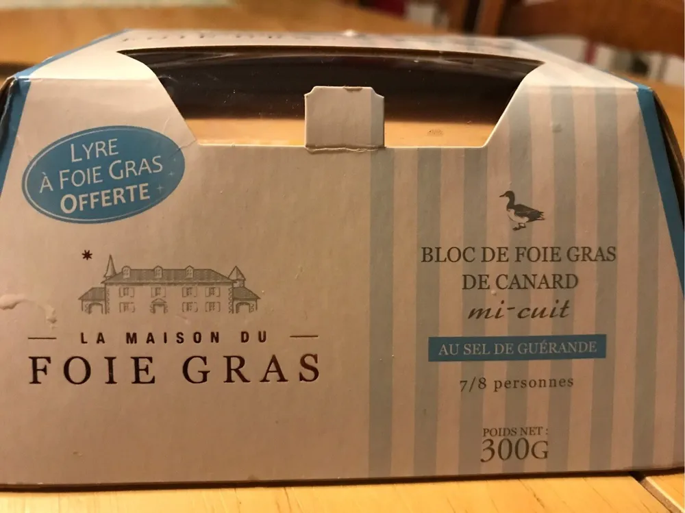 Bloc de Foie Gras de Canard mi-cuit au sel de Guérande
