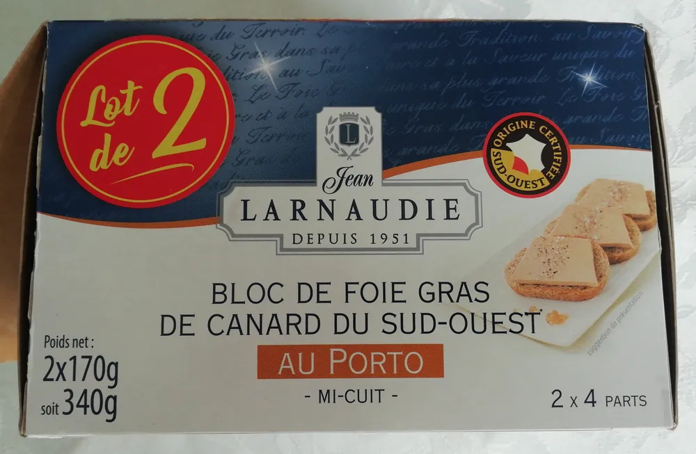 Bloc de foie gras de canard