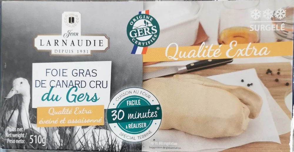 Foie gras de canard cru du Gers classe A