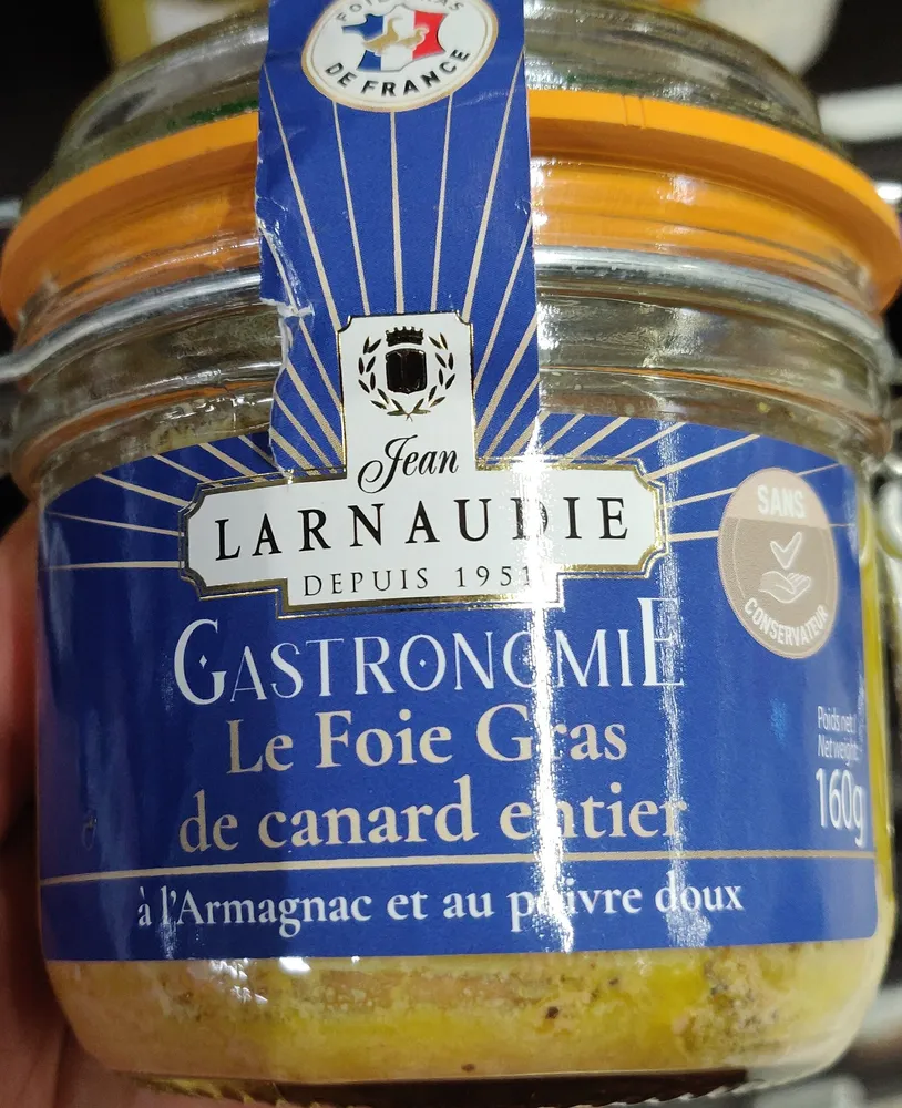 Le Foie Gras de canard entier à l'Armagnac et au poivre doux