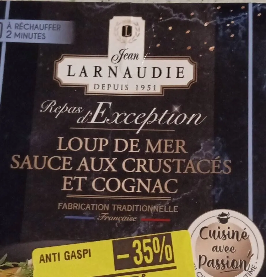 Loup de mer sauce aux crustacés et cognac