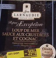 Loup de mer sauce aux crustacés et cognac