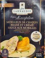 Moelleux de chapon braisé et crémé sauce aux morilles