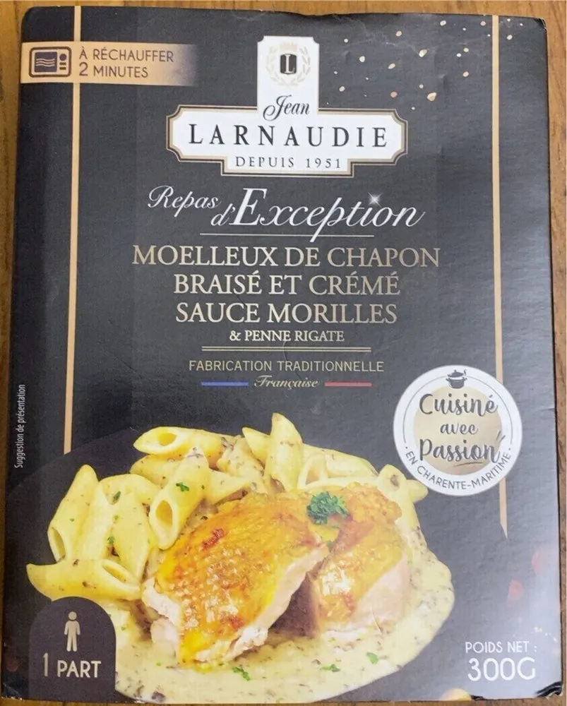 Moelleux de chapon braisé et crémé sauce morilles