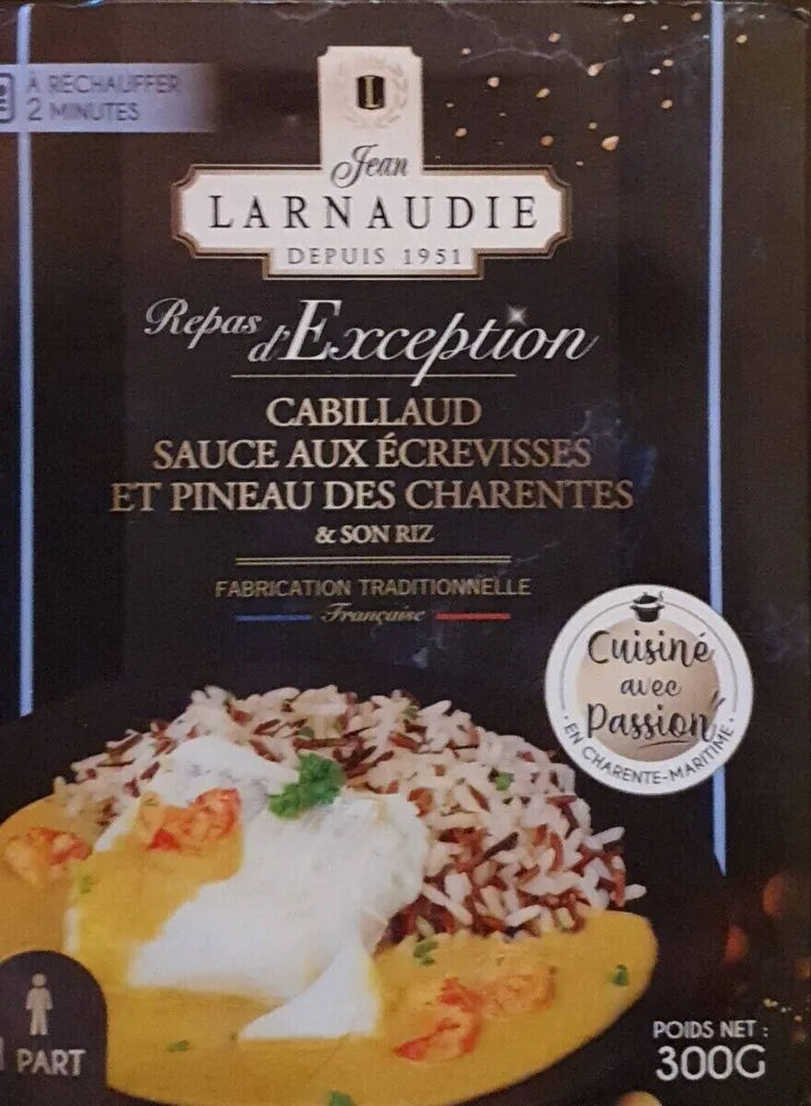 CABILLAUD SAUCE AUX ÉCREVISSES ET PINEAU DES CHARENTES & SON RIZ