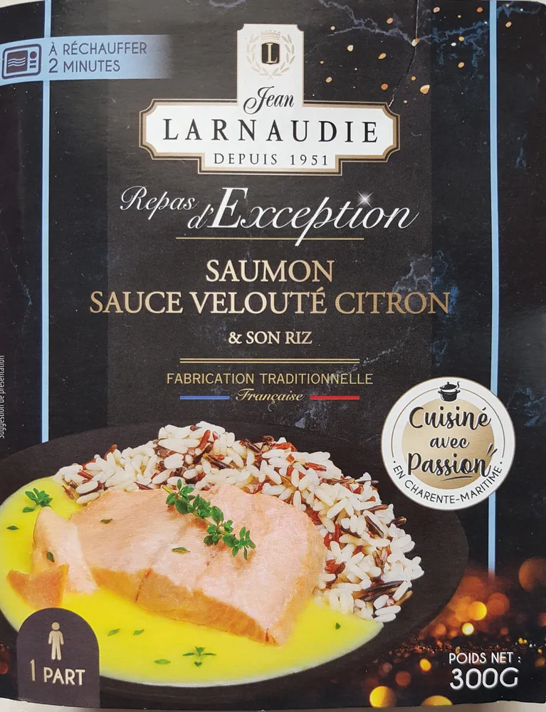 Saumon sauce velouté citron & son riz