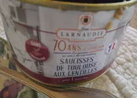 Saucisses de Toulouse aux lentilles