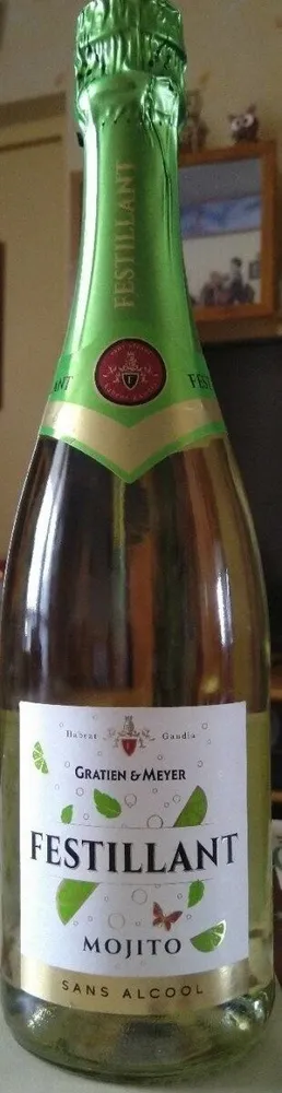 Festillant mojito à base de vin désalcoolisé