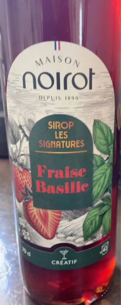 Sirop fraise basilic