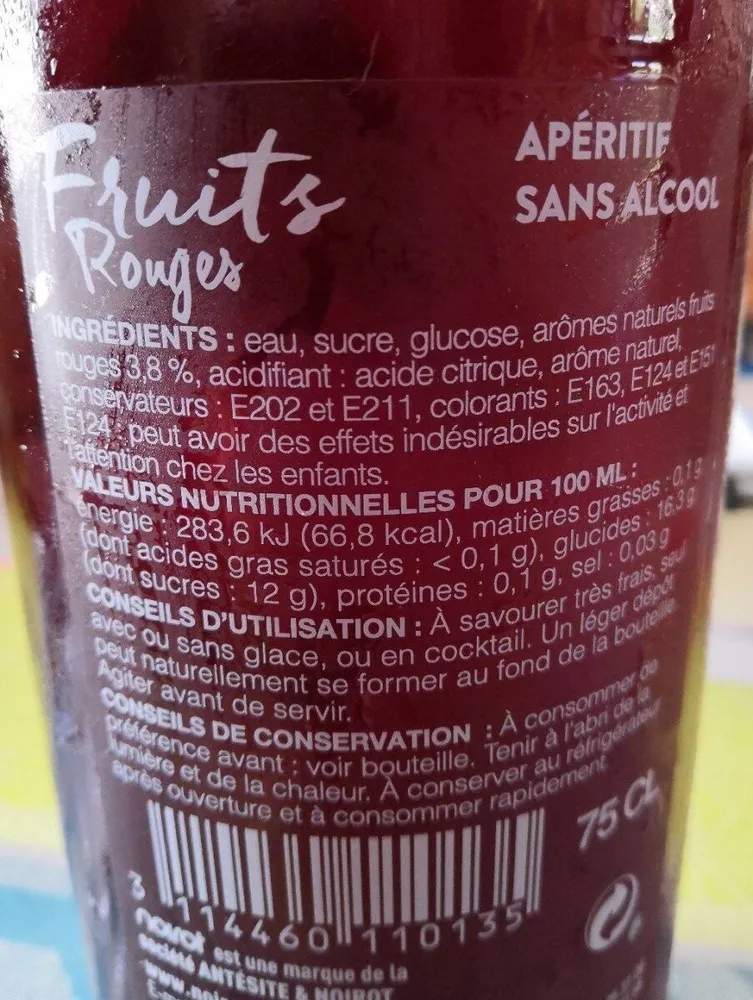 Fruits rouges - Aperitif sans alcool