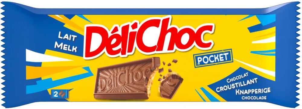 Delichoc tablette chocolat lait pocket 25g