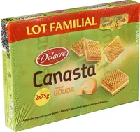 Delacre Canasta biscuits apéritifs fourrés gouda - 2X150g (300g)