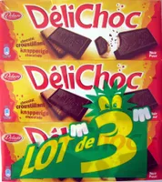 DéliChoc chocolat croustillant noir (lot de 3)