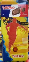 Delichoc tablette chocolat lait 450g boite metal foot