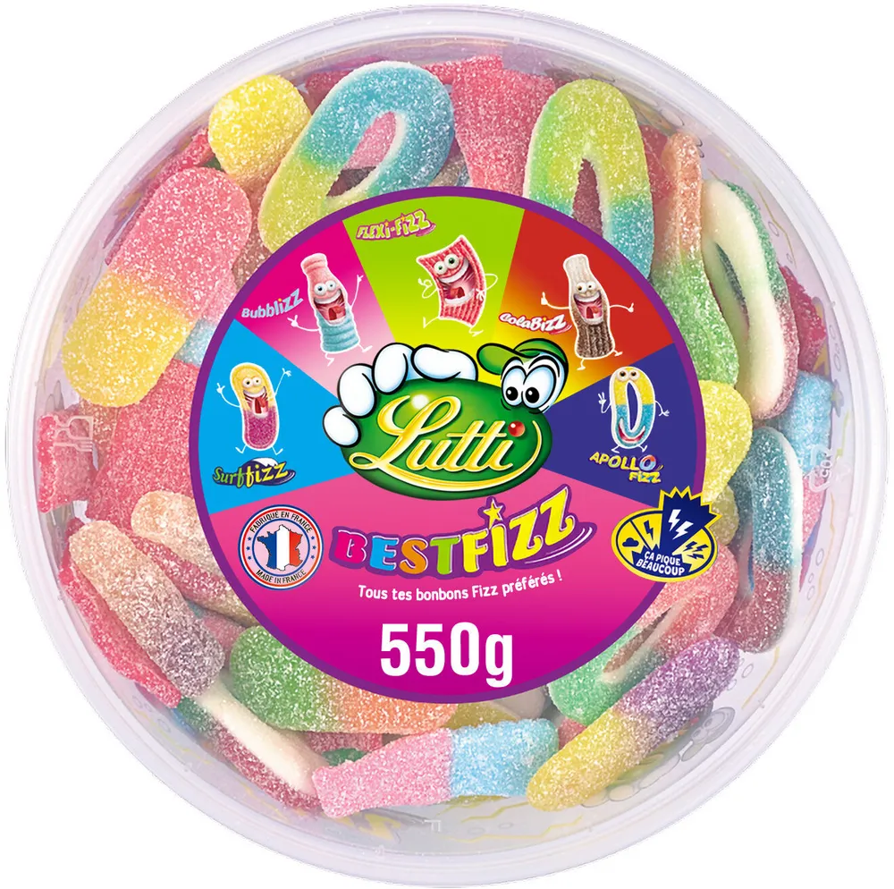 Lutti best fizz tubo 550g