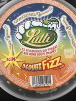 Bonbons piquants aux goûts de fruits Scoubi fizz
