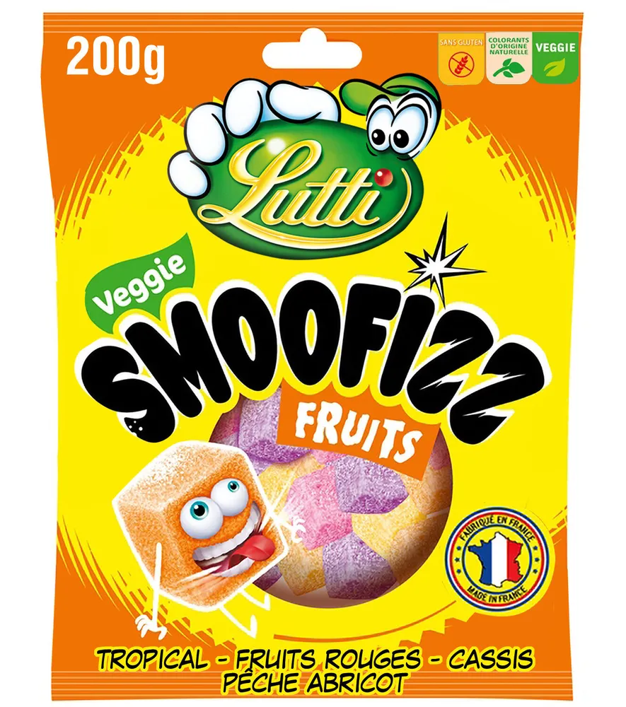 Lutti smoofizz fruits 200g