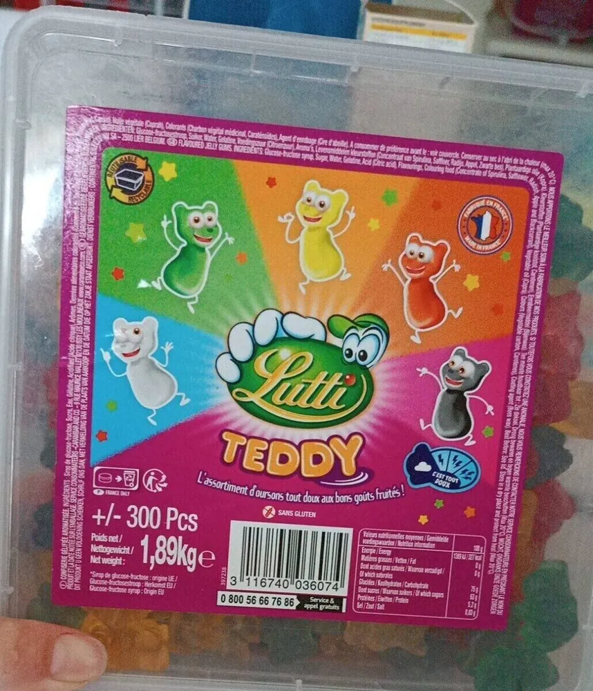 Bonbons Lutti Teddy aux fruits
