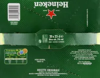 Bière blonde (pack de 20 x 25 cl) Heineken