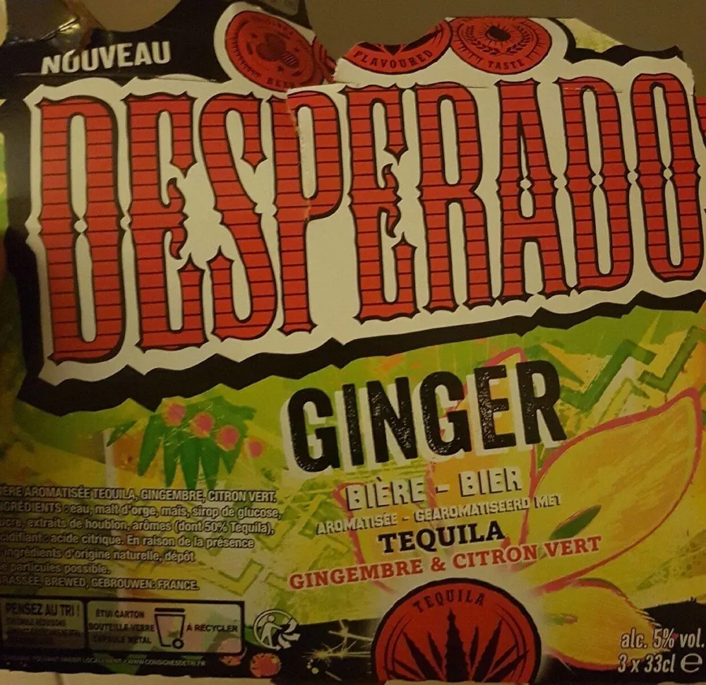 Bière aromatisée Tequila - gingembre & citron vert