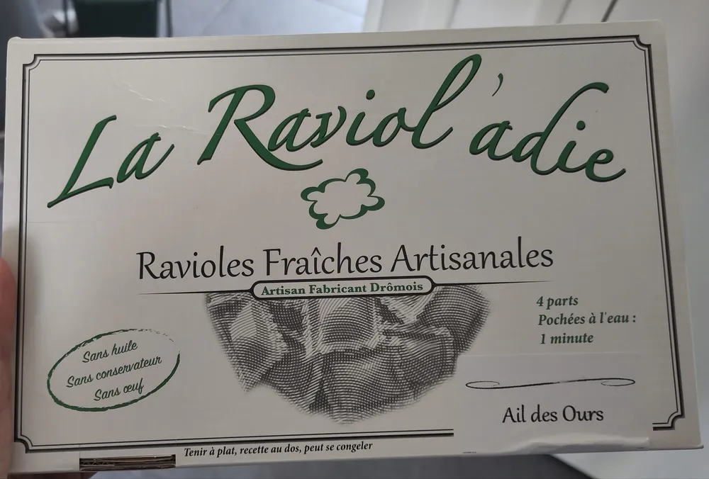Ravioles fraîches ail des ours