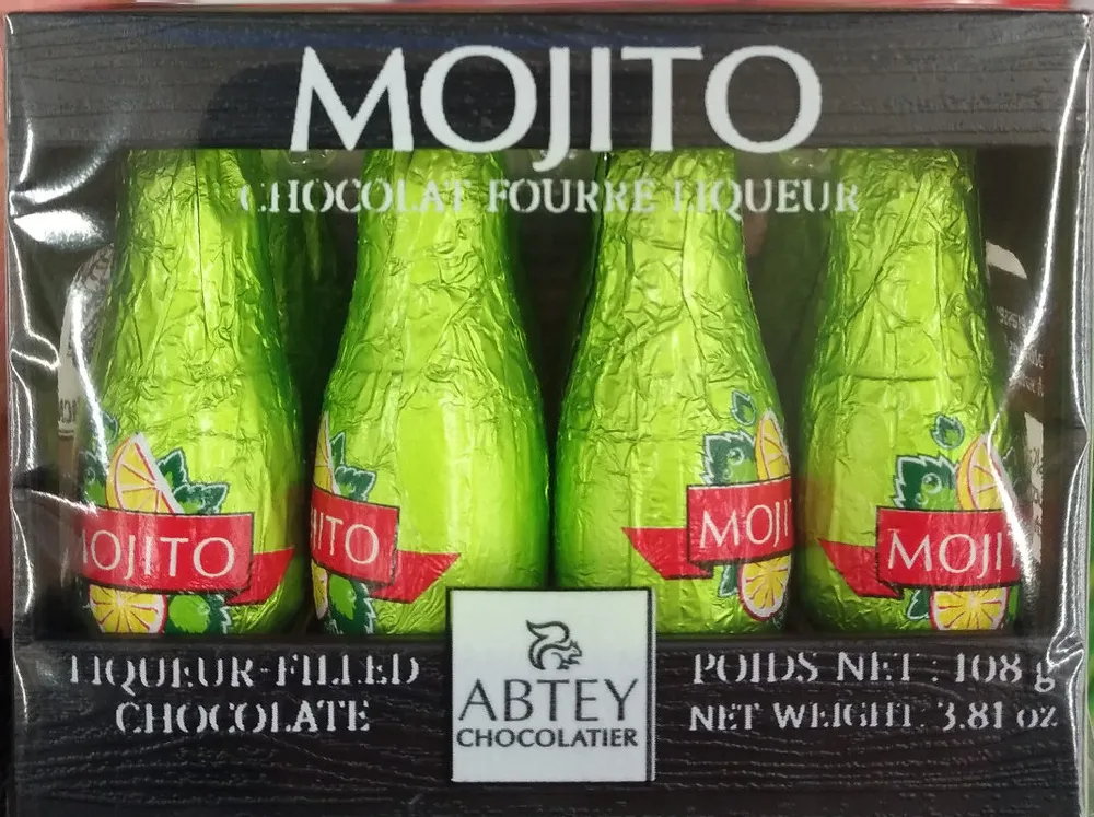 Chocolat fourré liqueur Mojito